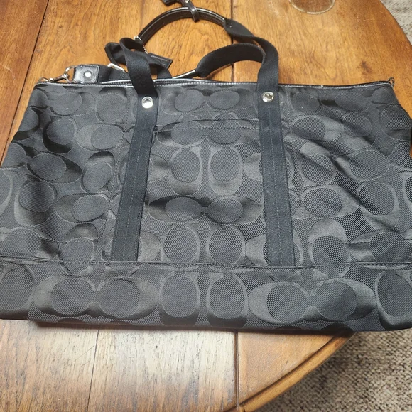 COACH Signature Tote Bag Black Gray A4⭕️ Coach | Bags | Coach Black Signature Tote Bag | Poshmark
